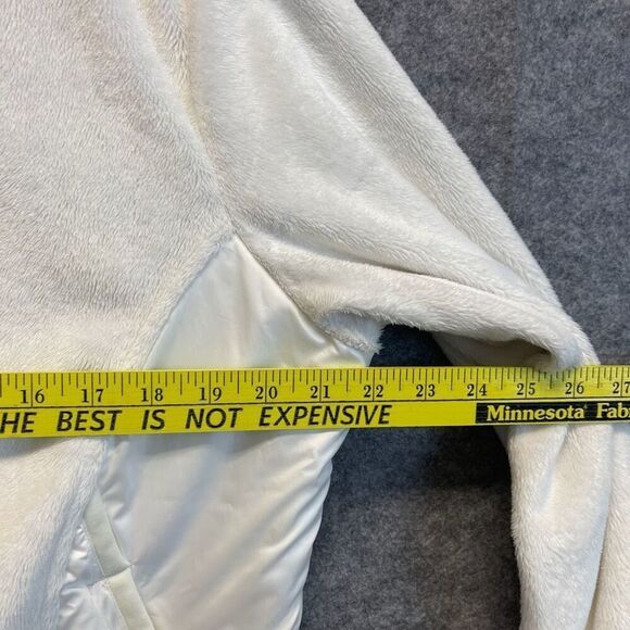 OU Jacket Women's Large White Full Zip Oklahoma University Logo Faux Fur Soft - Picture 8 of 15